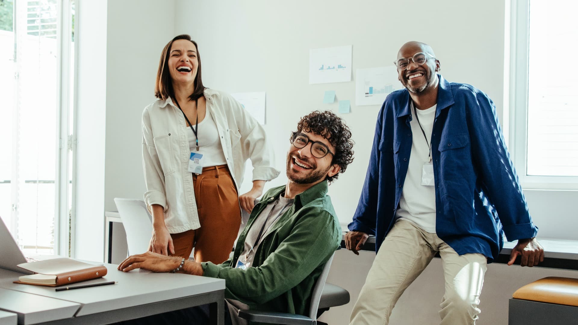 Modern office team environment